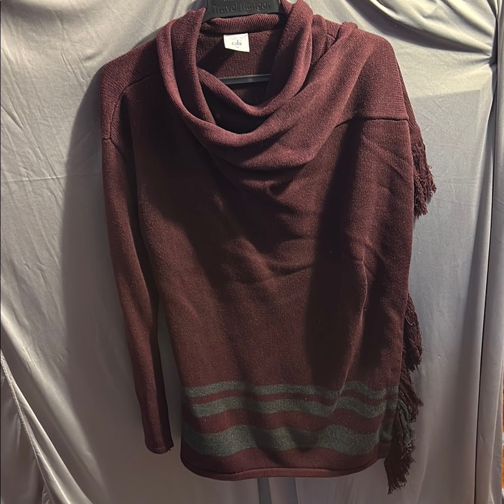 CAbi Brown Cowl Neck Sweater Relaxed Fit